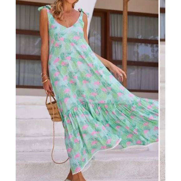 Kenny Flowers The Sunshine State Of Mind Maxi M Dress Sun Dress Strappy $168 - Picture 1 of 9